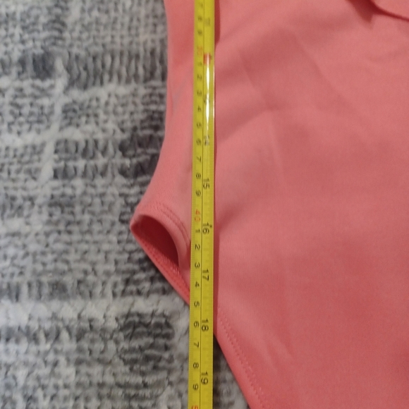 Goddiva London Bodysuit One Shoulder Ruffle Asymmetrical with Ruffles Pink sz XS - Picture 6 of 8